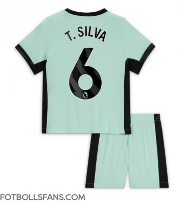 Chelsea Thiago Silva #6 Replika Tredje Tröja Barn 2023-24 Kortärmad (+ Korta byxor)